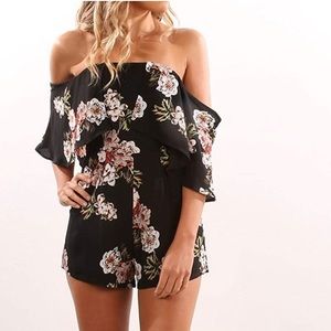 Beautiful black floral romper